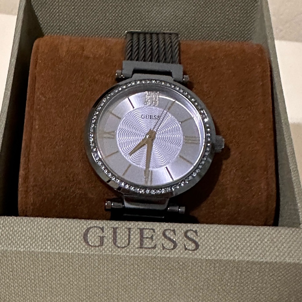 Crystal Blue Dial Blue PVD Ladies Watch